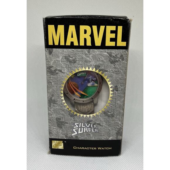 Vintage Artwatch Marvel Silver Surfer 1996 3D Action Crystal Wristwatch NIB - Picture 1 of 10